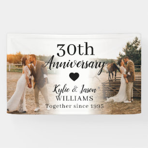 30. Hochzeitstag Custom 2 Foto Collage Banner