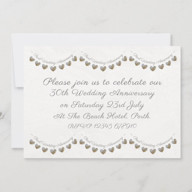 30. Hochzeitstag Einladung (Vorderseite)