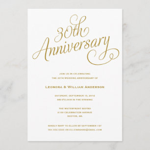 30. HOCHZEITSTAG-EINLADUNGEN EINLADUNG