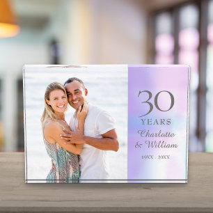 30. Hochzeitstag Elegante Perle Fotoblock