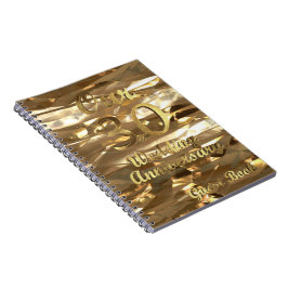 30. Hochzeitstag Gästebuch Gold Elegant Notizblock