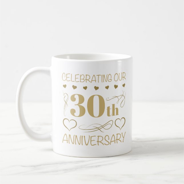 30. Hochzeitstag Kaffeetasse (Links)
