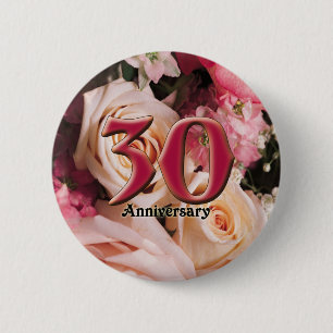 30. Hochzeitstag-Knöpfe Button
