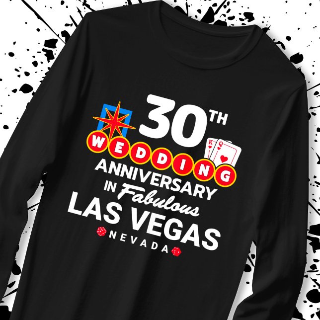 30. Hochzeitstag Paare Las Vegas Trip T-Shirt (Von Creator hochgeladen)
