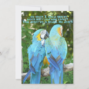 30. Hochzeitstag-Party / -Blue Parrot Humor Einladung