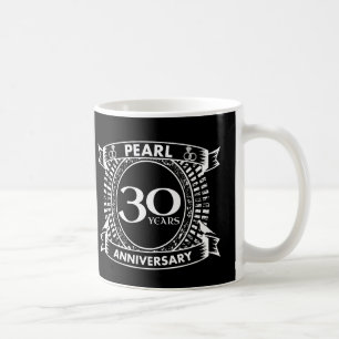30. Hochzeitstag Perlenjubiläum Wappen Kaffeetasse