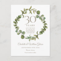 30. Hochzeitstag Save the Date Grüne