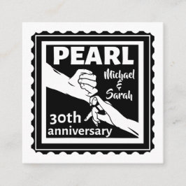 30. Hochzeitstag schwarz-weiß romantisch Begleitkarte