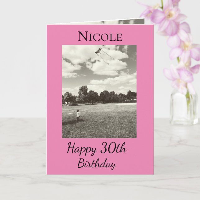 30. Inspiration Folge deinen Träumen Geburtstag Karte (Orchidee)