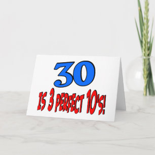 30 ist 3 perfektes 10s (BLAU) Karte