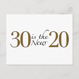 30 ist die neuen 20 postkarte