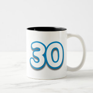 30 Jahr-Geburtstag oder Jahrestag Sim Zweifarbige Tasse