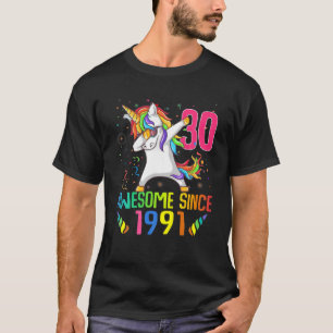 30 Jahre alt 30. Geburtstag Einhorn Dabbing Mädche T-Shirt