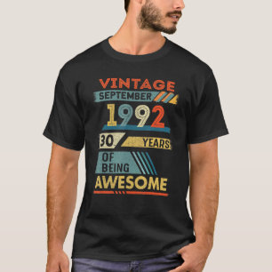 30 Jahre alt 30. Geburtstag Vintage September 199 T-Shirt