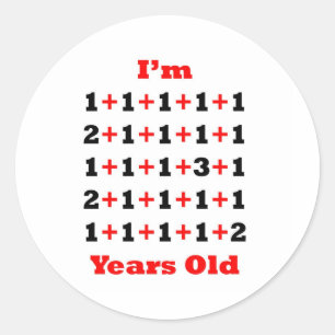 30 Jahre alt! Blk Red Runder Aufkleber