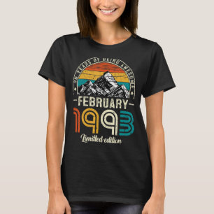30 Jahre alt Februar 1993 30. Geburtstag T-Shirt