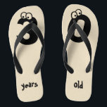 30 Jahre alt Funny Numbers Geburtstag Flip Flops<br><div class="desc">Sie suchen eine coole und lustige Geschenkidee zum 30. Geburtstag?
Wie wäre es mit diesen lustigen 30 Jahre alten Designflip-Flops?
Die Zahlen 3 und 0 haben ein niedliches und lustiges "Augall" Design auf ihnen!</div>