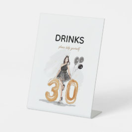 30 Jahre alt, glücklich 30. Sockelschild