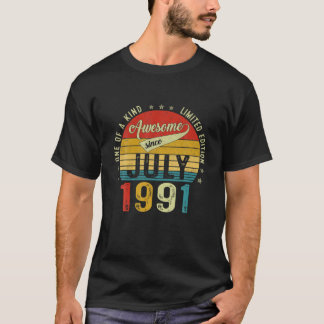 30 Jahre alt Vintag 1991 Limited Edition 30. Bir T-Shirt
