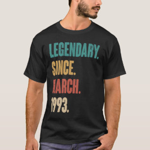 30 Jahre alt Vintag 1993 Geburtstag März 30. Deko T-Shirt