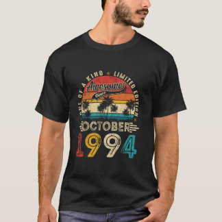 30 Jahre alt Vintag Geboren im Oktober 1994 30. Bi T-Shirt