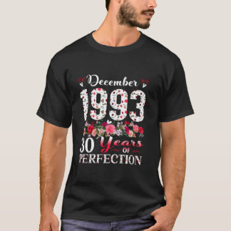 30 Jahre alte Blume Geboren im Dezember 1993 30. G T-Shirt
