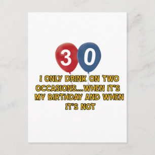 30 Jahre alte Geburtstagsdesigns Postkarte