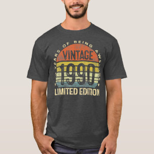 30 Jahre alte Geschenke Vintag 1990 limitierte Auf T-Shirt