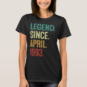 30 Jahre alte Legende seit April 1993 30. Geburtst T-Shirt