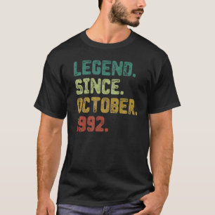 30 Jahre alte Legende seit Oktober 1992 30. Geburt T-Shirt