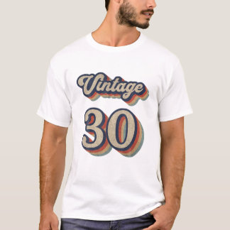 30 Jahre alter Vintager Retro T-Shirt