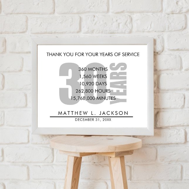 30 Jahre Altersrente oder Geschenk zur Mitarbeiter Poster (Von Creator hochgeladen)