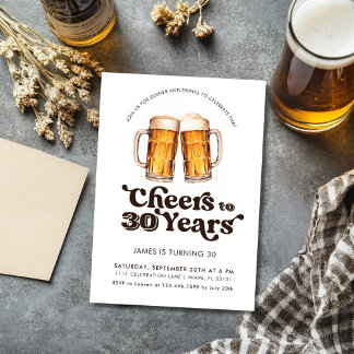 30 Jahre Erwachsener Bier 30. Geburtstag Einladung