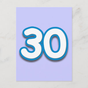 30 Jahre Geburtstag oder Jahrestag - Text hinzufüg Postkarte
