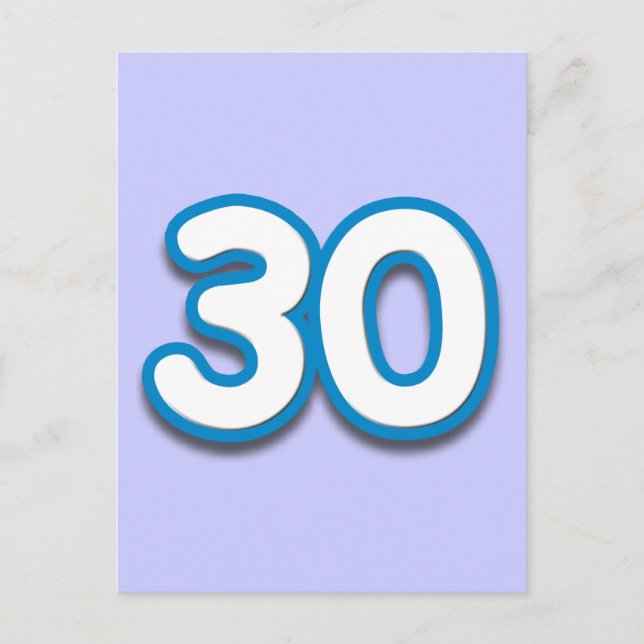 30 Jahre Geburtstag oder Jahrestag - Text hinzufüg Postkarte (Vorderseite)