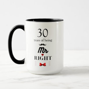 30 Jahre Jubiläum Mr. Right & Mrs. Always right Tasse
