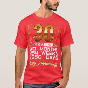 30 Jahre Verheiratet Witziger 30. Hochzeitstag T-Shirt