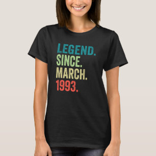 30 Jahre Vintager März 1993 30. Geburtstag 1 T-Shirt