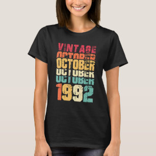 30 Jahre Vintager Oktober 1992 30. Geburtstag Männ T-Shirt