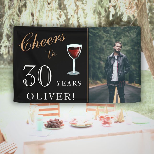 30 Jahre Wein 30. Geburtstag Foto Banner (Von Creator hochgeladen)