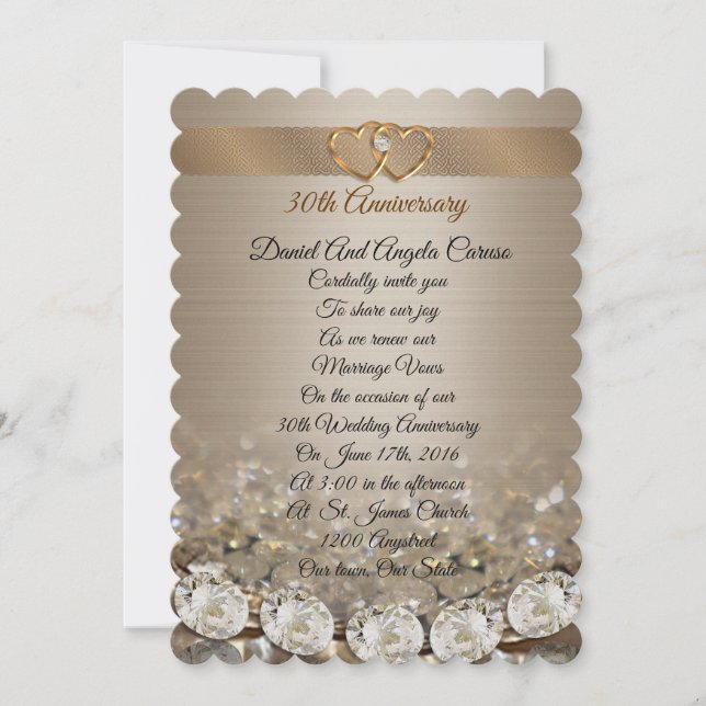 30. Jahrestag der Verlängerung der Einladung (Vorderseite)