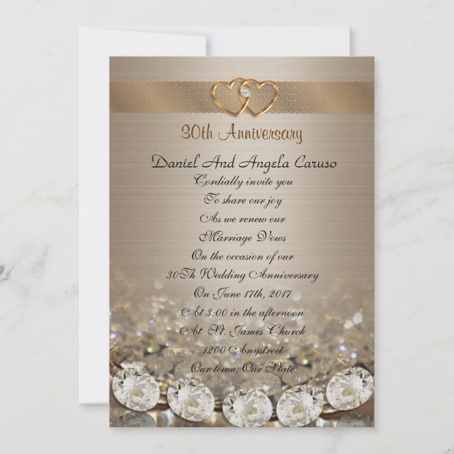 30. Jahrestag der Verlängerung der Einladung (Vorderseite)