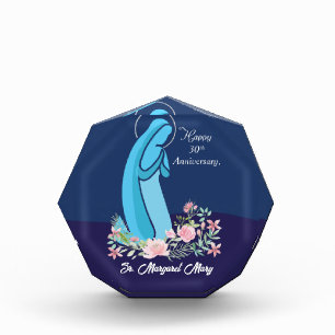 30. Jahrestag des religiösen Lebens Nun Pink Blume Fotoblock