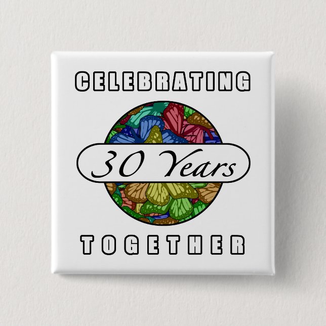 30. Jahrestag (Schmetterlinge) Button (Vorderseite)