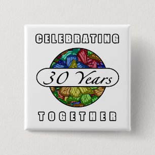 30. Jahrestag (Schmetterlinge) Button