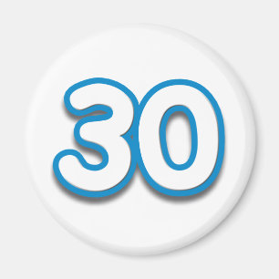 30-jähriger Geburtstag oder Jahrestag - addieren Magnet