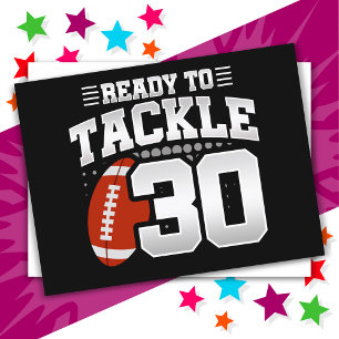 30-jähriger Tackle-Fußballparty 30. Geburtstag Postkarte