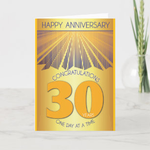 30-jähriges Jubiläum der Nüchternheit Golden Ray Karte