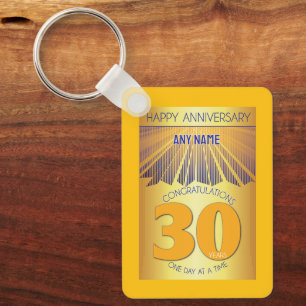 30-jähriges Nüchternheitsjubiläum Golden Ray 12- Schlüsselanhänger