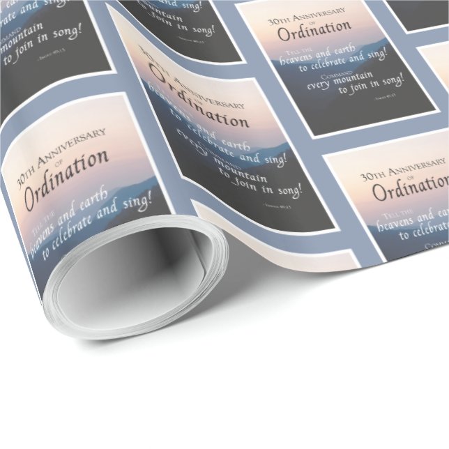 30. Jubiläum der Glückwunsch der Ordination Geschenkpapier (Rolleneckpunkt)